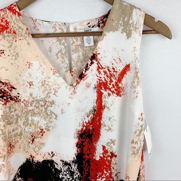 Bar III NWT Ivory Printed V Neck Midi Dress - Picture 8 of 8